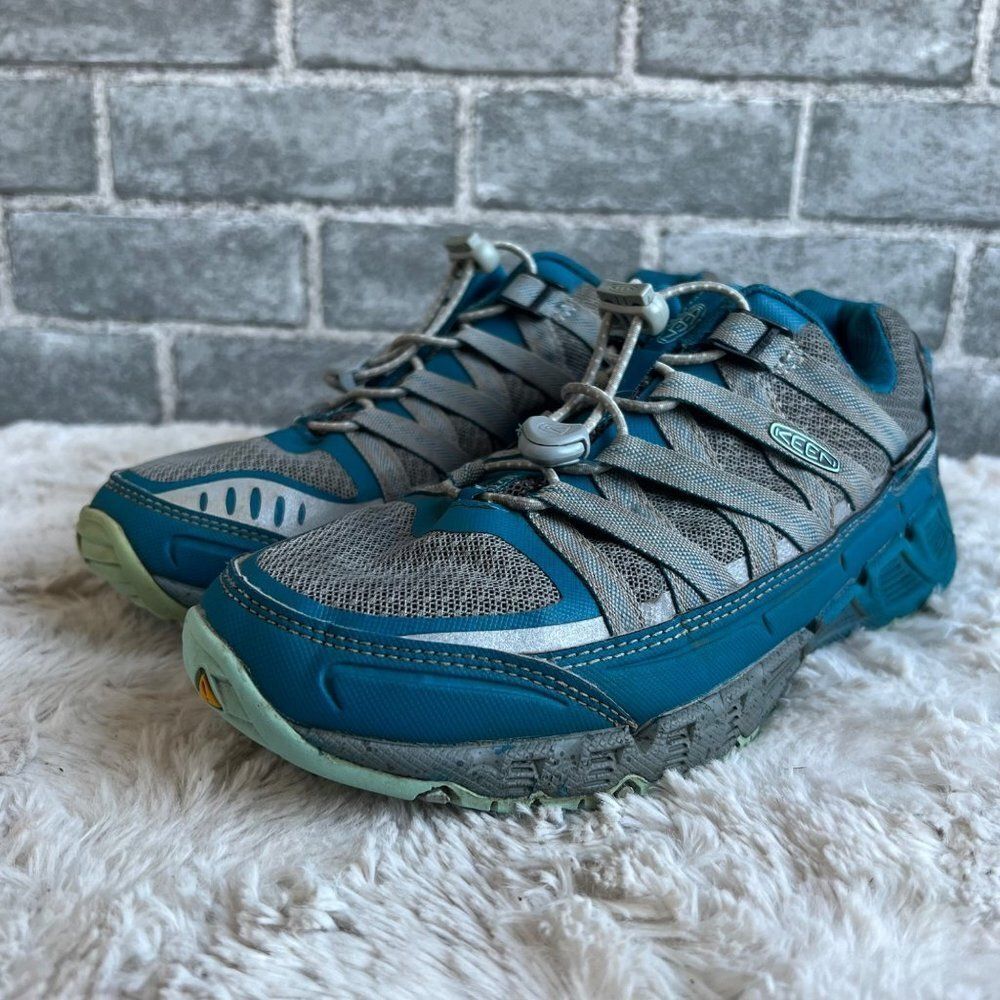 Keen Versatrail Trail Hiking Shoes Sneakers Blue Grey 1014596 Women's 8